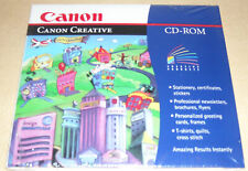 RARE NEW SEALED CANNON CREATIVE 1996 CD ROM STICKERS T SHIRTS QUILTS COMPUTER  picture