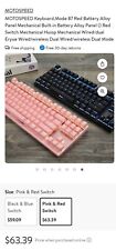 Small Form Pink Red Switch Wireless/Wired Motospeed Gaming Keybaord picture