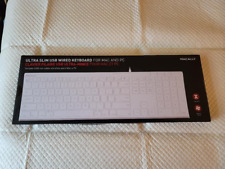 New Macally Ultra Slim USB-C Wired Keyboard for Mac & PC white picture