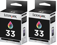 New Genuine Lexmark 33 2PK Ink Cartridges X Series X3330 X3350 X5210 X5250 picture