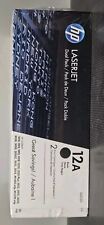 HP 12A 2-pack Black Original LaserJet Toner Cartridges **Damaged Box** picture