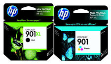 GENUINE NEW HP 901XL 901 (CC654AN/CC656AN) Black Color Ink Cartridge 2-Pack picture