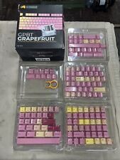 Grapefruit PBT Keycaps Set (Pink & Yellow) 143 Premium Key Caps Mech Keyboards picture