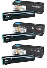 Lot of 3 Genuine Factory Sealed Lexmark C930H2KG Black Toner Cartridges picture