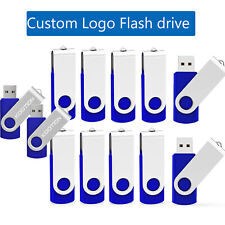 100x 1G-64G DIY Custom Logo USB2.0 Flash Drive Swivel Memory Stick Thumb Drive picture
