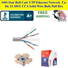 CAT6 UTP 1000 Ft Bulk Roll Ethernet Network Cable 23AWG CCA Solid Wire GRAY picture