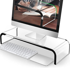 Acrylic Monitor Stand, Premium Large Monitor Riser 20 Inch, Crystal Clear Acryli picture