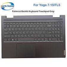 For Lenovo Yoga 7-15ITL5 82BJ Palmrest Backlit Keyboard Touchpad 5CB1A22487 Gray picture