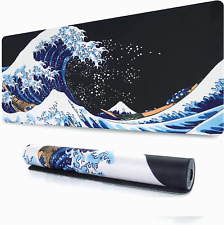 Japanese Sea Wave Large Mouse Pad, Extended Gaming Mouse Pad, Non-Slip Water-Res picture