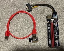 LOT OF 3 - Mining PCI-E Powered Riser PCI-E 1x to 16x USB With SATA To PCI-E picture