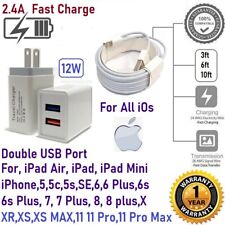 Premium Quality 12W DOUBLE USB Wall Cube + USB Cable For Apple iPad 5,6, Air[FL9 picture