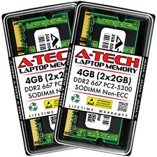 A-Tech 4GB 2x 2GB PC2-5300 Laptop SODIMM DDR2 667 MHz 200pin Memory RAM 4G 5300S picture