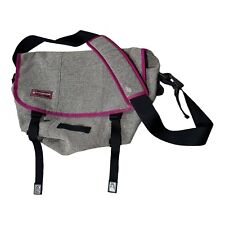 Timbuk2 Medium Crossbody Messenger Bag Gray Pink Laptop Compartment Zip Pockets picture
