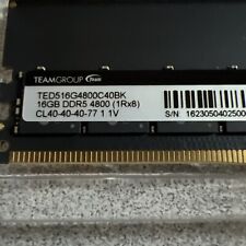 Team Elite 16GB DDR5 4800 (PC5 38400) Desktop Memory Model TED516G4800C40BK picture