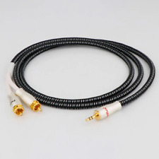 3.5mm HiFi Audio Balanced Insert Cable Male To 2X Male Gold Plated Plug Adaptor picture