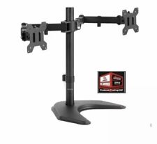 VIVO STAND-V002F Dual LED LCD Monitor Free-Standing Desk Stand, Black picture