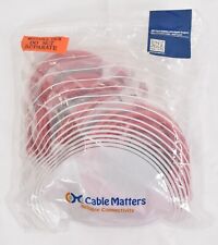 Cable Matters 5 Pack 10 Ft. Cat 6 Red Snagless Ethernet Network Patch Cables picture