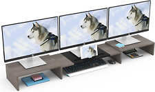 Triple Dual Monitor Stand Riser 56 Inch Extra Long Monitor Stand with Length NEW picture