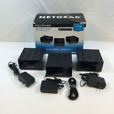 Netgear MK63S Black Nighthawk Advanced Whole Home Mesh WiFi 6 Router System Used picture