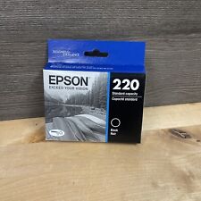Genuine Epson 220 T220120 Durabrite Ultra Black Ink Cartridge Exp 08/2026 picture