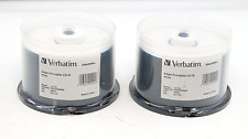 100 Total Verbatim CD-R 700MB 52X DataLifePlus White Inkjet Printable 2/50 Packs picture
