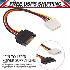6inch Molex to SATA Power Adaptor Cable 4 pin to 15 pin For HDD Hard Drive Lead picture