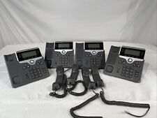 Lot of (4) Cisco CP-7841 4-Line VoIP Phone Gray w/Stand & Handset picture