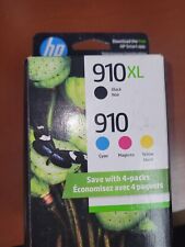 HP 910XL Black & 910 Color Ink Cartridges 3JB41AN (3YL65AN & 3YN97AN) Exp 03/24 picture