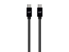 Monoprice Charge and Sync USB 2.0 Type-C to Type-C Cable 3ft - Black, TPE Jacket picture