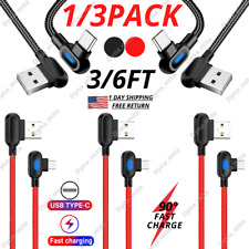 3x 6ft Fast Charging Data Sync Cord USB Type C Charger Cable For Android Samsung picture