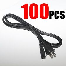 Lot 100 US 2Prong 2Pin AC Power Cord Cable Charge Adapter PC Laptop PS2 PS3 Slim picture