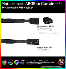 Motherboard RGB (Aura/Mystic Light) to Corsair Fan Adapter picture