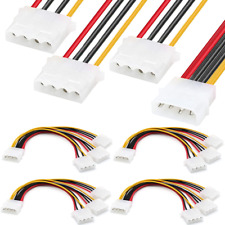 10 Pack LP4 Splitter, LP4 Male to 3X 4 Pin Molex Female Power Adapter Cable, 1 t picture