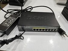 D-Link DGS-1008P 8-Port Gigabit Desktop PoE Switch with power cord picture