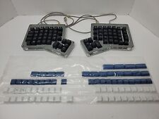 Ergodox DIY Keyboard w/ Lime Green Switches, Black Keycaps, Clear Acrylic Case picture