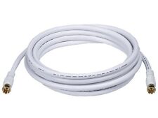 Monoprice 10ft RG6 (18AWG) 75Ohm, Quad Shield, CL2 Coaxial Cable - White picture
