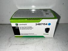 NEW Genuine OEM Lexmark Cyan Toner Cartridge 24B7154 Sealed Box picture
