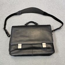 Wilson's Leather Pelle Studio Black Laptop Bag Briefcase Shoulder Strap Office picture
