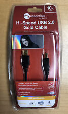 My Essentials Hi-Speed USB 2.0 Gold Cable 10 Feet Ultrafast transmissions New picture