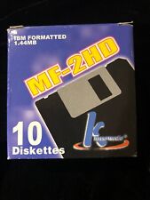 k Hypermedia IBM Formatted 1.44MB MF-2HD Black 10 Diskettes Box Of 10-NEW picture