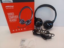 MPOW USB Wired Computer Headset PA071A Noise Reduction 3.5 mm Black OPEN BOX picture