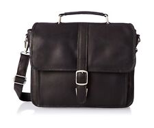 Piel Leather Small Flap-Over Laptop/Tablet Brief, Black, One Size picture