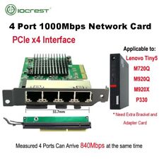 4 Ports PCIE Gigabit Ethernet Controller Card Designed for Lenovo Small Cases picture