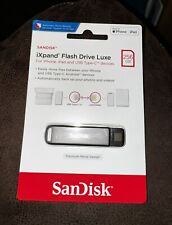 SanDisk 256GB iXpand Flash Drive Luxe for Your iPhone and USB Type-C Devices (SD picture