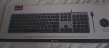 Macally Slim White LED backlight USB Wired Keyboard for Mac and Windows Pc.  picture