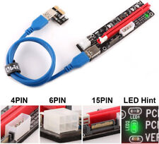 Ubit **6 Pack** PCI-E Riser Adapter Card + USB 3.0 Cable - Latest crypto mining picture