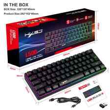 L500 Wired/Wireless Connection Gaming Keyboard 61 Keys Compact Computer Keyboard picture