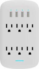 6 Outlet Wall Tap Surge Protector w/ 4 USB Ports 490J picture