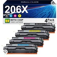 4 Pack HALLOLUX 206X Toner Cartridges (with Chip) for HP  206A Toner Cartridge picture