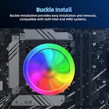RGB CPU Cooler Heatsink with Rainbow 90mm Fan for Intel LGA 1700/1200/115X picture